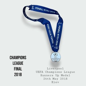 Liverpool Original UEFA Champions League 2018 Runners Up Medal