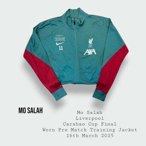 Mo Salah Liverpool Pre Match Worn Training Jacket Carabao Cup Final 2025
