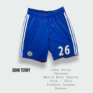 John Terry Match Worn Chelsea Premier League Shorts 2010 - 2011 Season