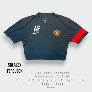 Sir Alex Ferguson Match / Training Worn & Signed Manchester United Training Shirt 2010 - 2011 Season