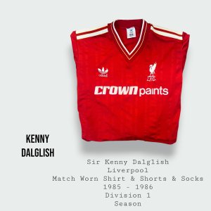 Sir Kenny Dalglish Match Worn Liverpool Shirt & Shorts & Socks 1985 - 1986 Season