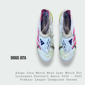 Diogo Jota Match Worn Last Match For Liverpool Football Boots 2024 - 2025 Premier League Champions Season
