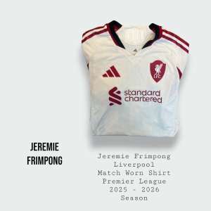 Jeremie Frimpong Match Worn Liverpool Premier League Shirt 2025 - 2026 Season