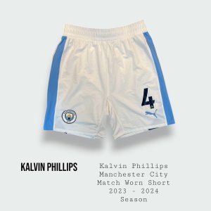 Kalvin Phillips Match Worn Manchester City Shorts 2023 - 2024 Season
