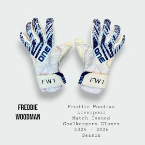 Freddie Woodman Liverpool Match Issued Goalkeepers Gloves 2025 - 2026 Season