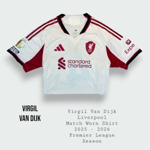 Virgil Van Dijk Match Worn Liverpool Premier League Shirt 2025 - 2026 Season