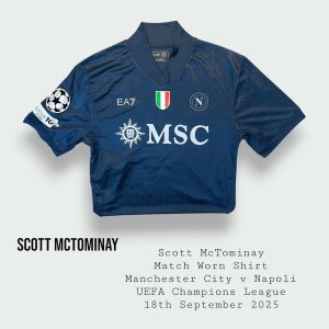 Scott McTominay Match Worn Napoli UEFA Champions League Shirt 2025 - 2026 Season