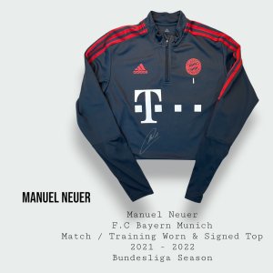 Manuel Neuer Match / Training Worn & Signed F.C Bayern Munich Top 2021 - 2022 Season