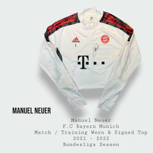 Manuel Neuer Match / Training Worn & Signed F.C Bayern Munich Top 2021 - 2022 Season