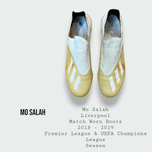 Mo Salah Match Worn Liverpool Football Boots 2018 - 2019 Premier League & UEFA Champions League Season