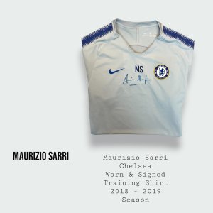Maurizio Sarri Match / Training Worn & Signed Chelsea Training Shirt 2018 - 2019 Season