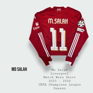 Mo Salah Match Worn Liverpool UEFA Champions League Shirt 2025 - 2026 Season